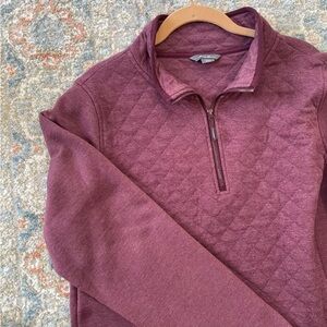Eddie Bauer Women’s Purple Pullover Sweater w/ Pockets Mauve/ Wine Size XL